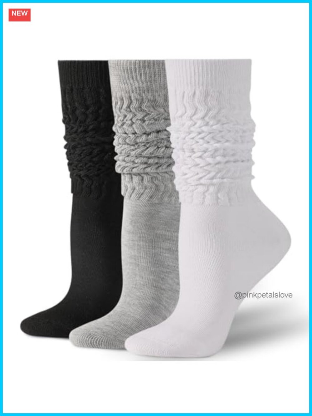 Slouchy Scrunch Socks Women Chunky Knit Crew Boot Socks